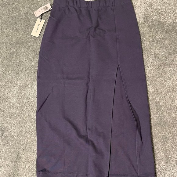 Aritzia Babaton Pencil Slit Skirt - Dive Blue (NWT) - Picture 2 of 8